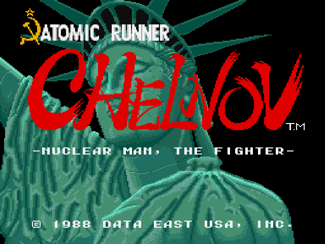 Chelnov - Atomic Runner (US) Title Screen
